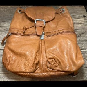 Italian Leather Backpack, Like New